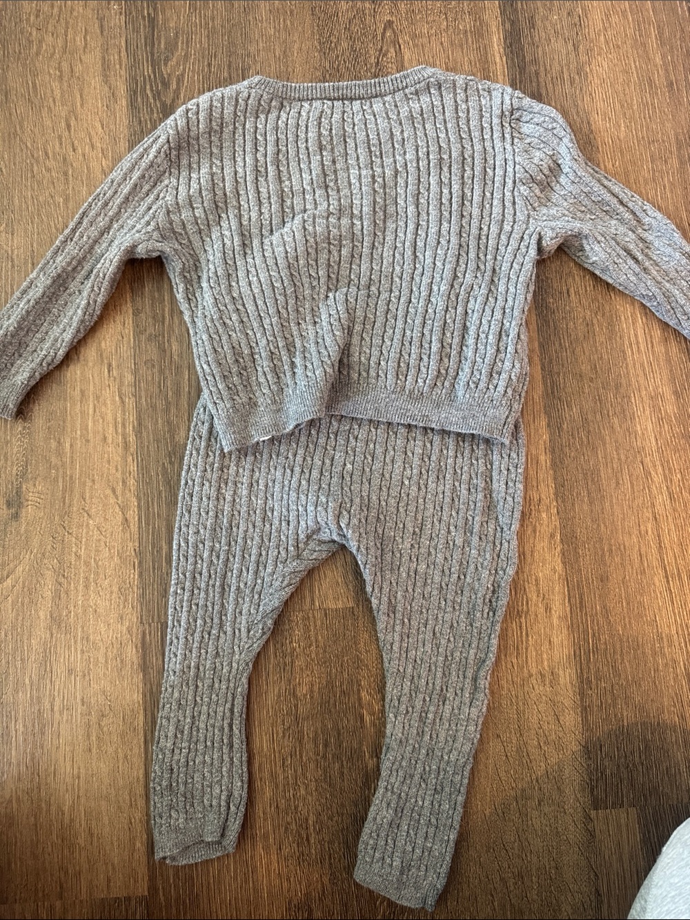 Oh Baby Soft Ribbed Knit Two-Piece Set — Gray - Picture 3 of 3